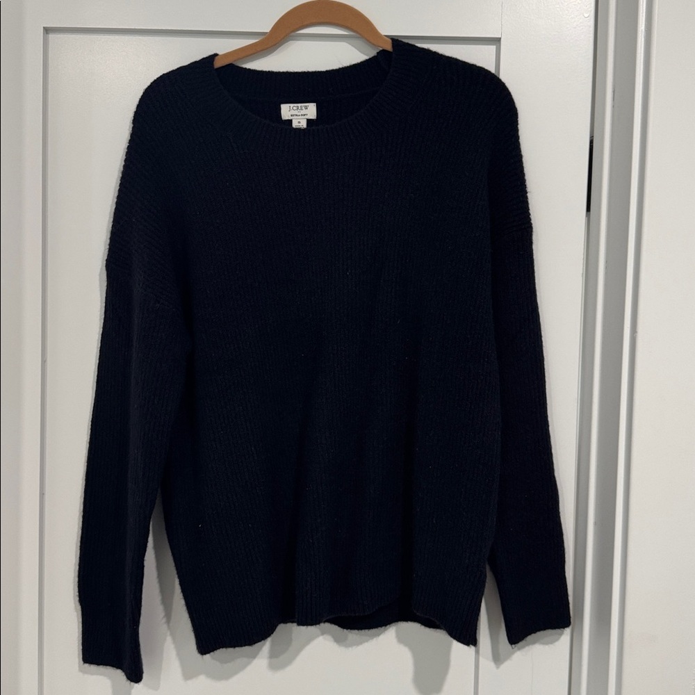 J.Crew Crewneck Sweater in Extra Soft Yarn Black Size Small